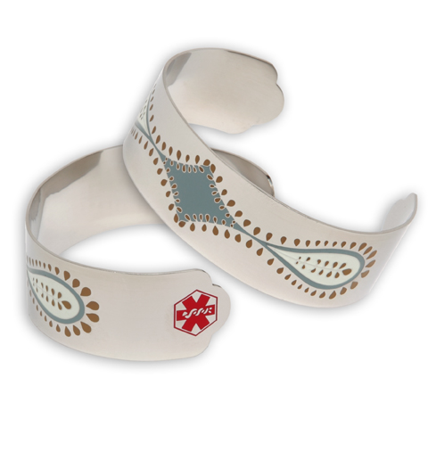 Cuff medical ID bracelet