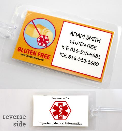 gluten free bag tag