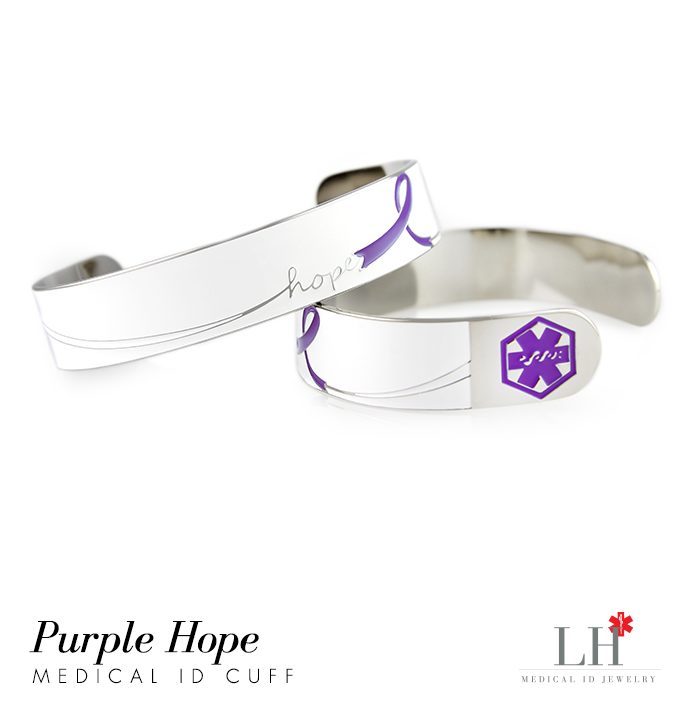 Lupus Awareness Medical ID Cuff Bracelets